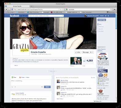 SEPTEMBER 2012 launch of Grazia in the social media & channels (Facebook, Twitter,