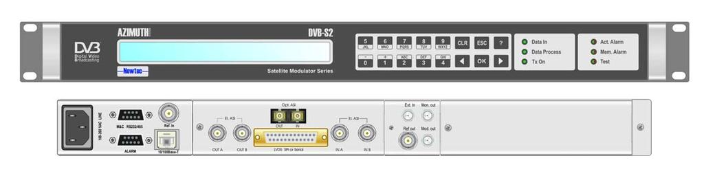 DESCRIPTION Being fully compliant to the second standard for Digital Video Broadcasting over Satellite (DVB-S2, EN 302307), the satellite modulator NTC/2277/xF is one of the first modulators to offer