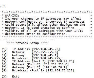 2.3. CONFIGURING BASIC NETWORK SETTINGS To make changes to the IP address select Network Setup. Set the IP address to the desired subnet as well as set the Gateway.