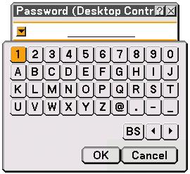 The message is displayed only when a password for Desktop Control Utility 1.0 is not assigned. 5.