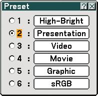 6. Using On-Screen Menu Menu Descriptions & Functions [Adjust] [Picture] [Mode] This function allows you to determine how to save settings for [Detail Settings] of [Preset] for each input.