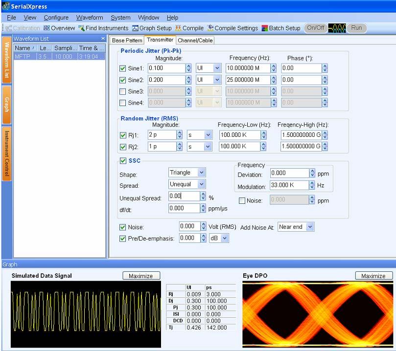7. From the toolbar, click Calibration. 8. The Calibration window displays a table of instruments connected on the network. Select the oscilloscope and click Connect.