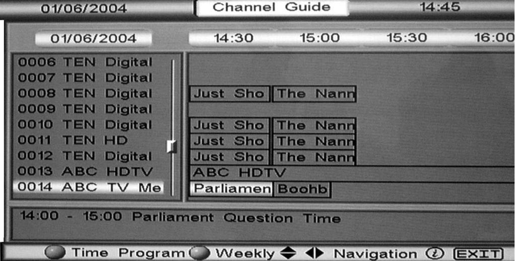 EPG Button The Electronic Program Guide is a function within each broadcasters digital stream.