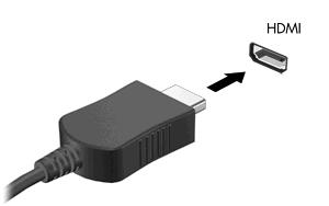 Computerul acceptă un singur dispozitiv HDMI conectat la portul HDMI, în timp ce acceptă afişarea simultană a unei imagini pe computer sau pe orice afişaj extern acceptat.
