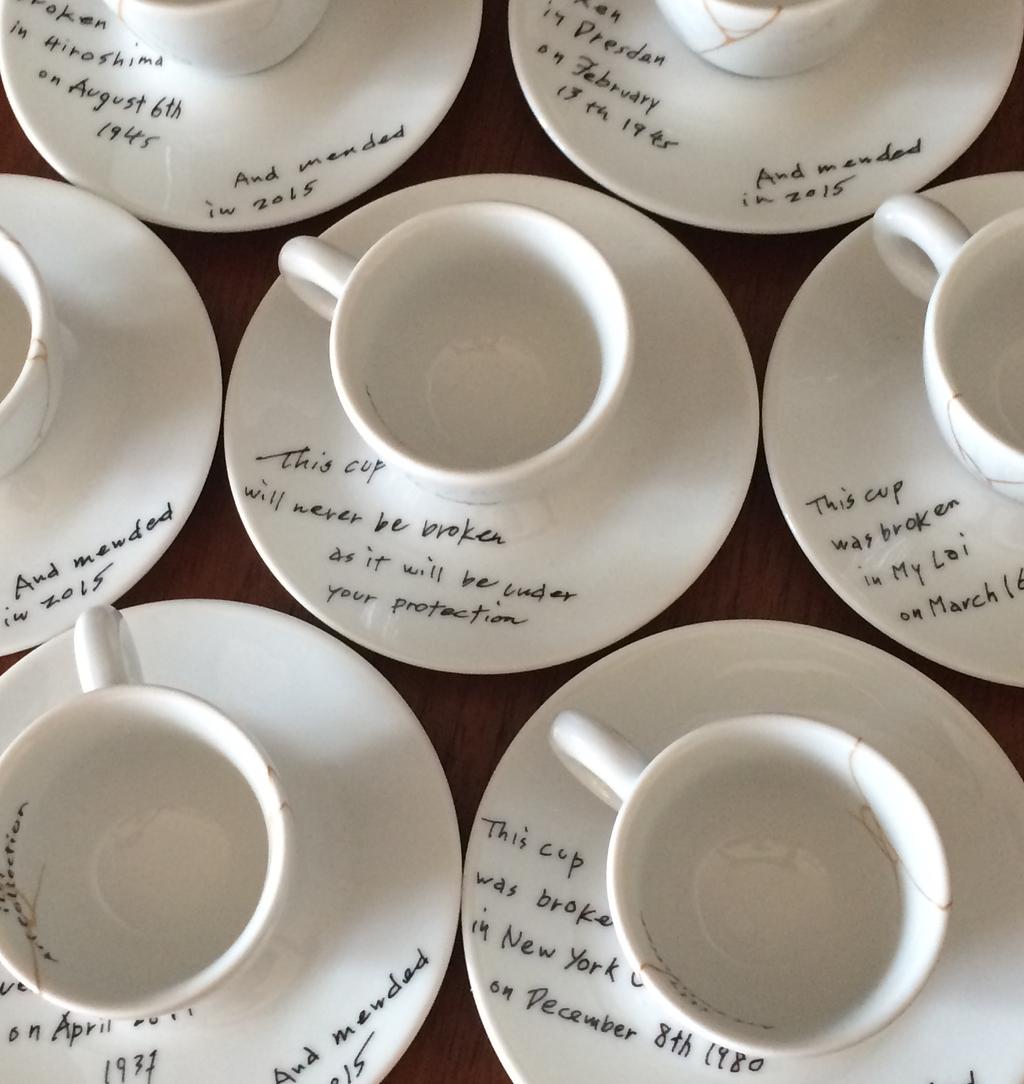Mackie Figure 1: Yoko Ono s Mended Cups Vera Mackie Nevertheless, there is a message of hope in Ono s work. For each of the cups has been mended, according to the words on the saucers.