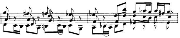 downward and upward spread both beginning and ending on the top voice, perhaps similar to the execution implied by Leclair in Ex 3.