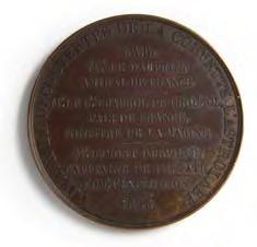 Departure medal for the first Dumont D Urville expedition 88. [DUMONT D URVILLE] CHARLES X. Medal for the departure of the first voyage of the Astrolabe. Bronze medal, 50 mm., extremely fine.