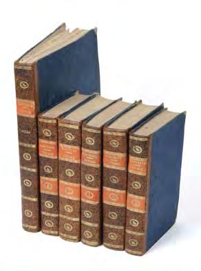 and a quarto atlas; contemporary French quarter calf and papered boards, flat spines banded in gilt with double orange labels, a beautiful set. Paris, Courcier, 1809.