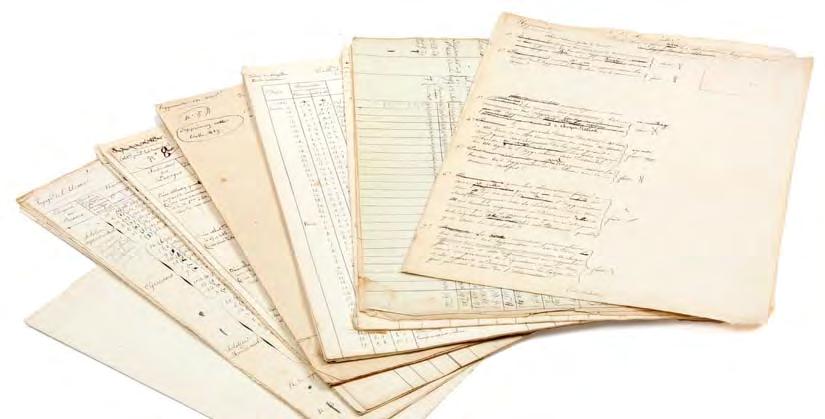 Original working papers from the desk of the explorer 106. FREYCINET, Louis-Claude de.