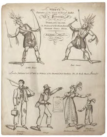 Very rare: Pacific voyage costumes 128. [LA PEROUSE] WEST, William. West s Characters, in the Grand Historical Ballet Called La-Perouse, or the Desolate Island.