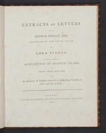 The story continues: printing letters by Phillip to Lord Sydney 159. PHILLIP, Arthur. Extracts of Letters from Arthur Phillip, Esq.