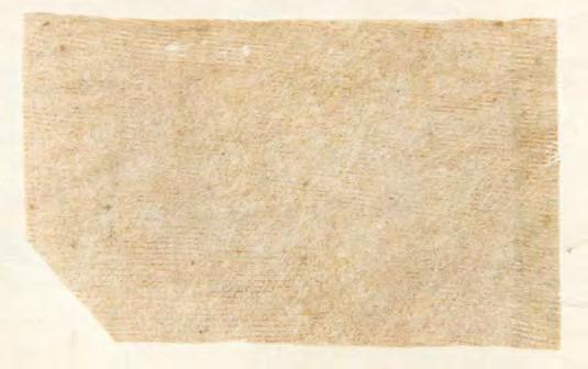 An early piece of Otaheite tapa cloth 171. [TAHITIAN TAPA] Fragment of tapa cloth tipped onto old backing with manuscript note Otaheite Cloth from the bark of Trees.