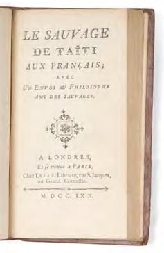A letter from Aotourou: one of the earliest books ontahiti 173. [TAHITI] [BRICAIRE DE LA DIXMERIE, Nicolas] Le Sauvage de Taïti aux Français; avec un Envoi au Philosophe ami des Sauvages.
