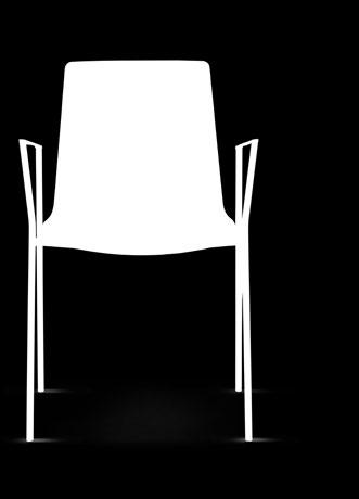 Graceful and light: the café and meeting chair.