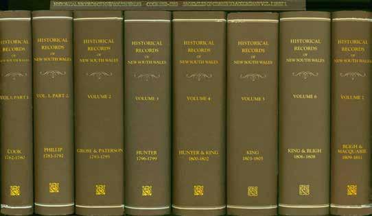 11 Britton, Alexander & Bladen, F. M.; Editors. HISTORICAL RECORDS OF NEW SOUTH WALES. 7 vols. in 8, 8vo, Facsimile Edition; pp. in total nearly 6,700; 22 folding maps (9 col.