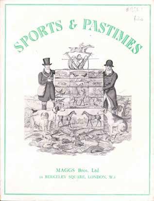 55 Maggs Bros.: SPORTS & PASTIMES. A Catalogue of Books and Illustrations relating to Sport. Cat. 792, 1950. Cr. 4to; pp. 120; 7 plates; original pictorial wrappers.