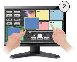 8 LED Touch Screen monitor Solid Panel with