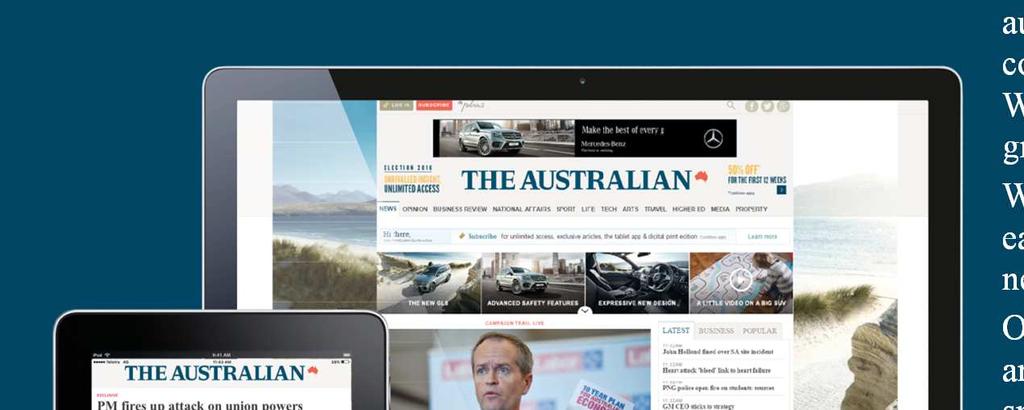Digital The Australian desktop and mobile sites offers our audience the best of breaking news, in-depth analysis and content from our printed products, The Times (London), Wall Street Journal and the