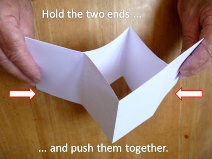 Hold the two ends and push them together.