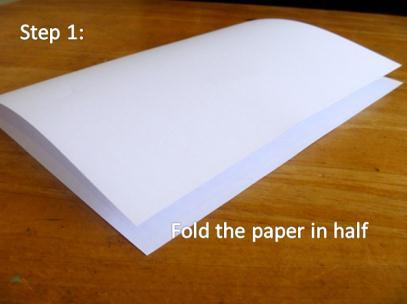 Procedures Firstly, fold the paper neatly in half.