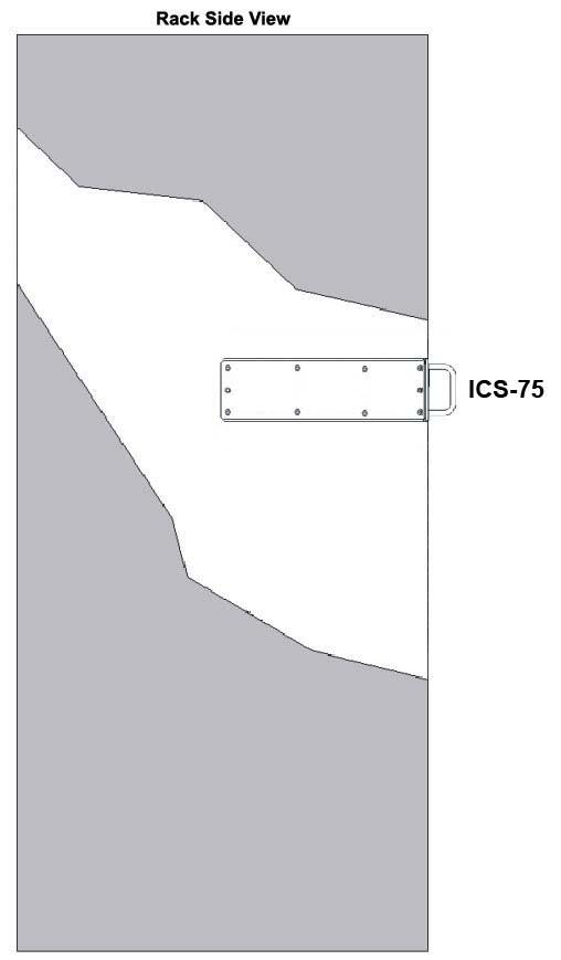 Installation 2.2 Mounting The ICS-75 is constructed as a 2U-high, rack-mounting chassis. As shown in Figure 2-1, rack handles are provided to facilitate removal and placement into an equipment rack.