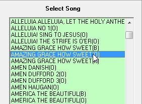 42 Song Selection One of the simplest and most rewarding things you can do with SynthiaPC is to just play a song from the large library of music contained in Synthia's music database To do this, just