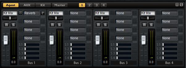 Beat Agent SE Mixing Agent Mixer In the top right corner of the Agent mixer, you can find the global Mute and Solo buttons. To reset all Mute buttons of the Agent mixer, click the global Mute button.