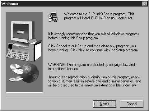 Installing ELP Link III V2.0 on your PC For Macintosh users: ELP Link III V2.