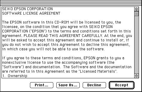 5. Read the license agreement. If you agree with it, click Accept. 6. The following dialog box appears.