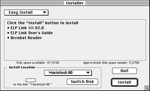 software is displayed in the Install Location box, then click Install.
