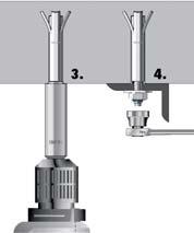 single clips of type SAS to D Drilling Seating depth: > 30 mm Drill bit Ø: 4 mm Purge the drilled hole.