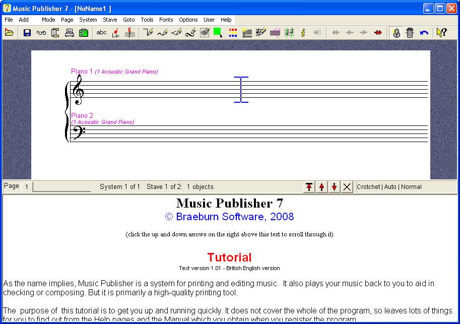 Music Publisher 8 manual Page 7 2. FOR THOSE WHO DON T READ MANUALS Getting started quickly 1 Insert the distribution CD in the CD drive.