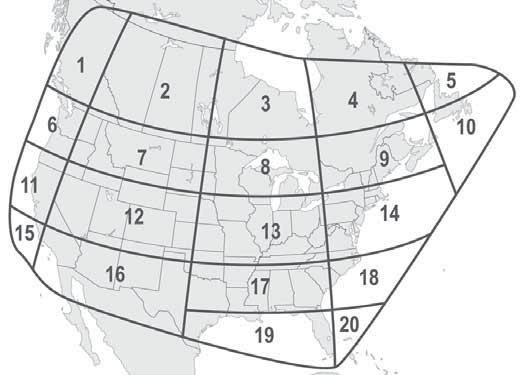 Appendix E - Position Grids North American Position Grid If you wish to determine your approximate latitude and longitude, use the position grid and table in Figure E-2.