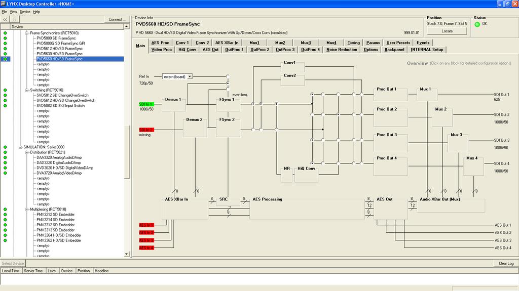 Control System GUI All LYNX CardModules support a computer interface which allows setting the modules parameters using a simple GUI interface.