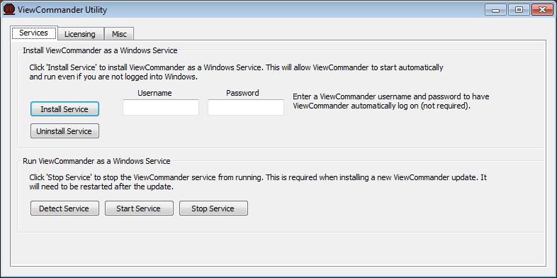 Remote Web Access Within the Utility, press the Install Service button. If you d like ViewCommander to automatically log into a specific user account, provide the credentials in the utility.