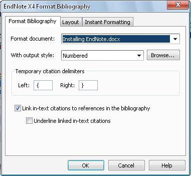 this). Click on the Format Bibliography icon on the EndNote toolbar and select Harvard at Newcastle from the drop down list of styles.