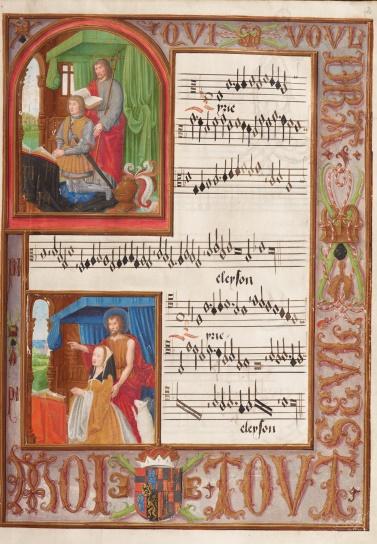 They include the imposing and magnificently illuminated Mechelen Choirbook (stored in Mechelen City Archive) and six manuscripts from the Royal Library of Belgium in Brussels. 1.