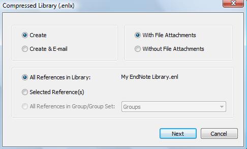 CREATING A NEW LIBRARY From EndNote s File menu, choose New. Select the location where you would like to save your library. Enter a name for the library and click [Save].
