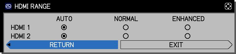 The AUTO mode automatically selects the optimum mode. The AUTO operation may not work well with some signals. If the picture becomes unstable (e.g. an irregular picture, lack of color), select the mode appropriate for the input signal.