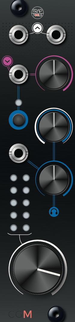 9. MASTER 1. Aux 1.a) stereo in 3.5 mm jack 1.b) gain 1.c) PFL 3c 3d 2. Headphones output 2.a) Blend between main out (white) and PFL signal (blue) 2.b) volume 2.c) stereo out 3.