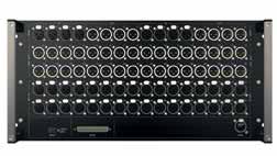 Control panel Frames with 16, 24 and 40 faders Six banks each with 2 layers 100 mm fader + 1 freely adjustable rotary knob + Input-Gain controller + channel display for each fader with