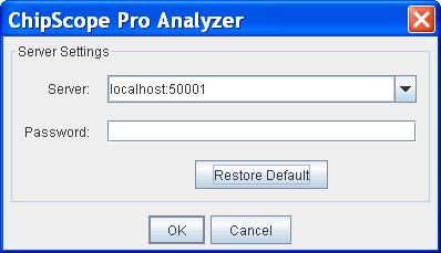 R Analyzer Features Setting up a Server Host Connection The Analyzer client GUI application requires a connection to the Analyzer server application that is running on either the local or a remote