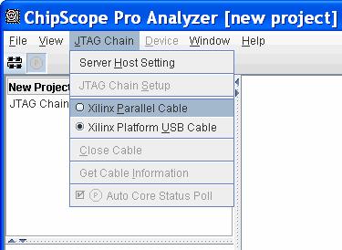 Chapter 4: Using the ChipScope Pro Analyzer R Opening a Parallel Cable Connection To open a connection to the Parallel Cable (including the MultiPRO cable), make sure the cable is connected to one of