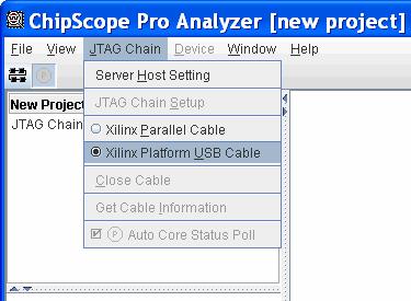 R Analyzer Features Opening a Platform Cable USB Connection To open a connection to the Platform cable (including the MultiPRO cable), make sure the cable is connected to one of the computer s