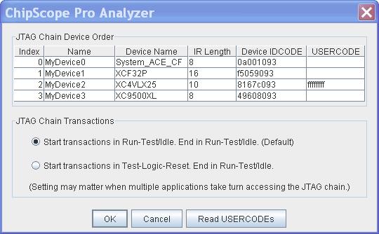 R Analyzer Features The Analyzer tool automatically keeps track of the test access port (TAP) state of the devices in the JTAG chain, by default.