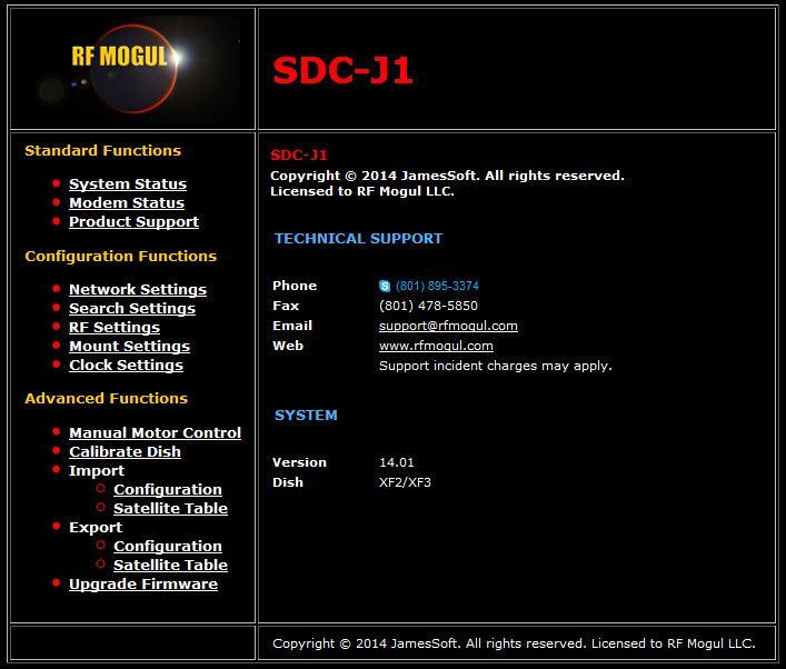 Product Support Page This page offers general information about RF Mogul and the SDC-J1 Controller. Phone Numbers, Fax Numbers, Email Accounts, and our Web Address.