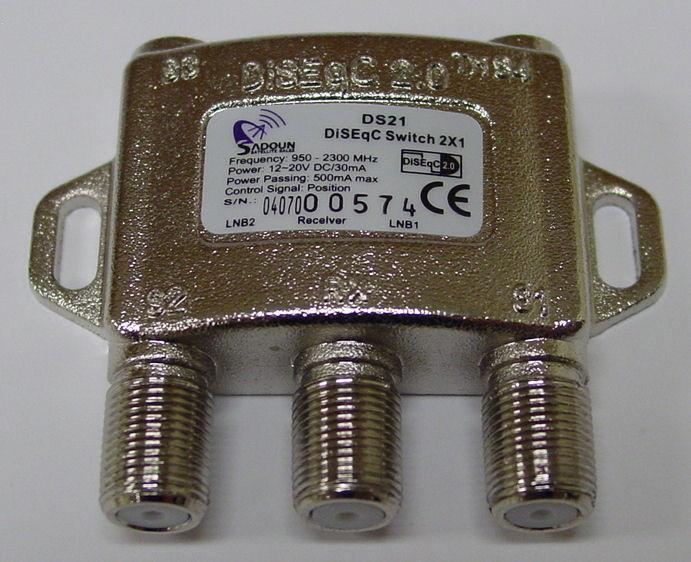 DiSEqC Switch (None) A DiSEqC (Digital Satellite Equipment Communications) Switch is an RF Switch powered and Controlled through the LNB port of a Satellite Antenna Controller or Satellite Modem.