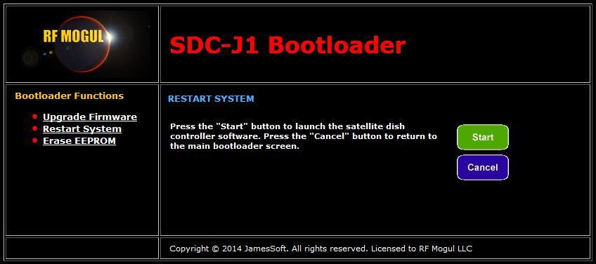 When you are in the Bootloader you can exit by selecting Restart System.