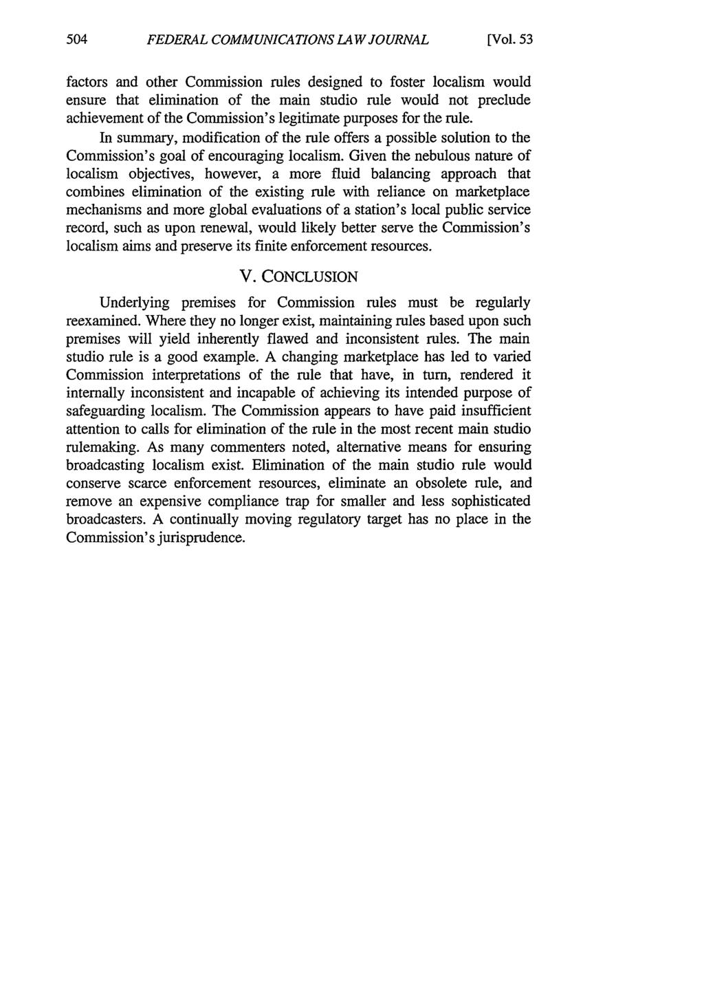 FEDERAL COMMUNICATIONS LAW JOURNAL [Vol.