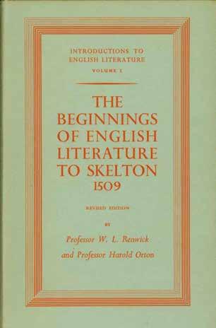 35 [Dobree, Bonamy; General Editor]. INTRODUCTIONS TO ENGLISH LITERATURE. 5 vols., Second (revised) Edition, Complete; Vol. I, pp. [3]-450(complete, as issued); Vol. II, pp. 384(last 3 blank); Vol.
